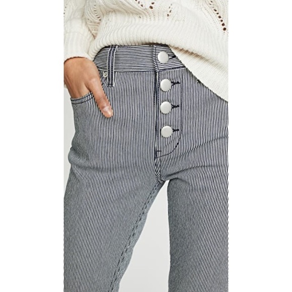 [Joie] High Waist Stripe Jeans - Picture 7 of 15